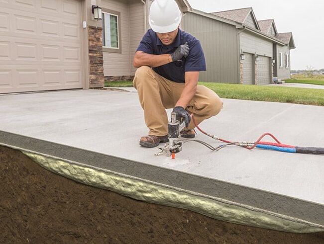 Can we sink a concrete slab directly on the earth?