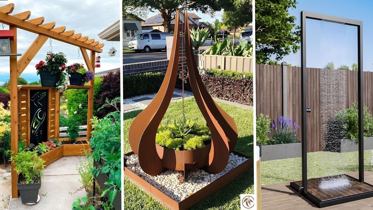 Creative ideas for gardening garden with swings and other outdoor furniture