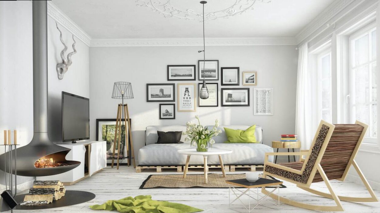 Living arrangement in Scandinavian style